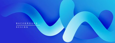 Soyut mavi dalgalar dinamik bir zemin oluşturur. Yumuşak eğimler hareketi, derinliği gösterir. Modern görseller için minimalist tasarım.