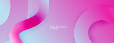 Soyut sıvı şekiller, pembeler, morlar harmanlanır. Modern tasarım, pürüzsüz eğimler dinamik arkaplan yaratır. Minimalist estetik.