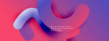 Soyut sıvı şekiller, canlı renklerin karışımı. Modern tasarım, pürüzsüz eğimler dinamik kompozisyon yaratır. Dijital projeler için arkaplan.