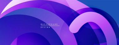 Soyut akışkan şekiller, mor renkler tasarımda baskın. Gradyan katmanlar dinamik görsel efekt yaratır. Modern arkaplan dokusu.