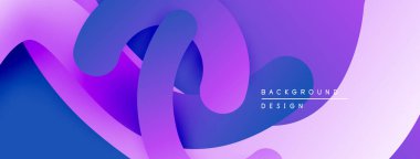 Soyut sıvı şekiller, canlı mor renkler, pürüzsüz gradyanlar. Arkaplan ve dijital sanat için modern tasarım ögesi.