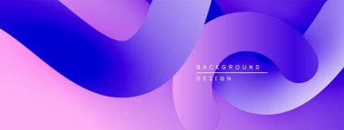 Soyut sıvı şekilleri mor, pembe renkleri harmanlıyor. Modern tasarım hareketi çağrıştırıyor, derinliği. Minimalist estetik dijital arkaplanlara uyuyor.