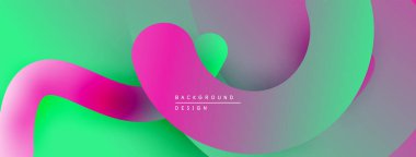 Soyut sıvı şekiller, canlı renklerin karışımı. Modern tasarım, pürüzsüz eğimler dinamik kompozisyon yaratır. Arkaplanda metin ögeleri.