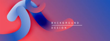 Soyut sıvı şekiller, canlı renklerin karışımı. Modern tasarım, mor, mavi, kırmızı gradyanlar dinamik kompozisyon oluşturur. Arkaplan dokusu görünür.