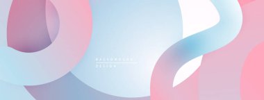 Soyut pastel şekiller örtüşür, yumuşak eğimler yaratır. Minimalist tasarım arka planlar, sunumlar, markalaşma için uygun. Açık renkler kompozisyona hakim.