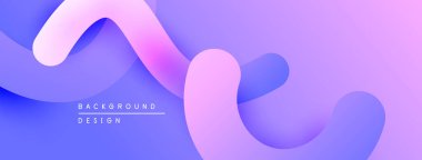 Soyut sıvı şekilleri, mor renkler, pürüzsüz gradyanlar. Arka planlar ve sunumlar için modern tasarım öğesi. Minimalist estetik.