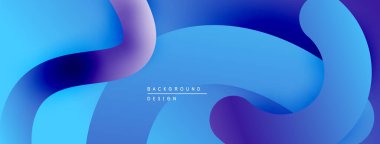Soyut sıvı şekilleri, mavi mor gradyanlar. Modern tasarım, pürüzsüz kıvrımlar dinamik arkaplan yaratır. Minimalist estetik.