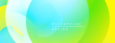 Soyut renkli arkaplan. Üst üste binen çemberler canlı değişimler, pürüzsüz geçişler yaratır. Dijital projeler için modern tasarım ögesi.
