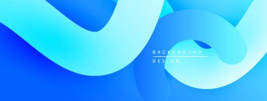 Soyut mavi katmanlar çağdaş arkaplan oluşturur. Yumuşak gradyanlar görsel derinlik sunar, basit tasarım.