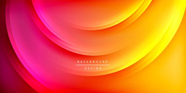 Soyut canlı dalgalar, turuncu, pembe, sarı arkaplan üzerinde sarı renkler. Dijital projeler için modern tasarım ögesi.