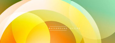 Soyut tasarım özellikleri üst üste biniyor. Sıcak renkler serin tonlara karışır. Gradyan etkisi dinamik görsel deneyim yaratır.