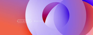 Soyut renkli çemberler dinamik gradyan arkaplan oluşturur. Modern tasarım elementleri yenilik ve teknoloji öneriyor.