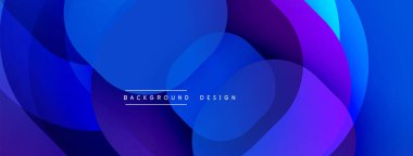 Soyut sıvı şekilleri, canlı maviler, morlar dinamik bir zemin oluşturur. Modern tasarım, pürüzsüz eğimler, zarif kompozisyon.