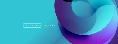 Soyut arka plan akışkan şekiller, canlı maviler, morlar. Dijital projeler ve sunumlar için modern tasarım ögesi.