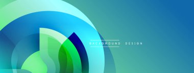 Soyut eğimler dairesel şekiller yaratır. Mavi, yeşil renkler tasarıma hakim. Minimum metin arka plan tasarımı okur. Modern, temiz estetik.