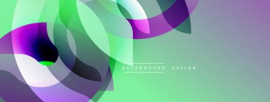 Soyut sıvı şekiller, canlı renklerin karışımı. Modern tasarım, gradyan arka plan dinamik görsel efekt yaratır. Düz eğriler, çakışan biçimler.