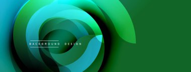Soyut kıvrımlı katmanlar, canlı yeşil, mavi renkler. Modern tasarım, pürüzsüz eğimler, dinamik kompozisyon. Dijital projeler için arkaplan ögesi.