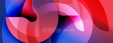 Soyut sıvı şekilleri örtüşür ve canlı renk değişimleri yaratır. Modern tasarım dinamik eğriler, pembeler, maviler, kırmızılar içerir.