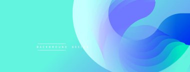 Soyut sıvı şekilleri örtüşen turkuazlar, mavi gradyanlar. Modern arka plan tasarımı hareketi, enerjiyi, sakinliği çağrıştırıyor. Basit metin arkaplan tasarımı okur.