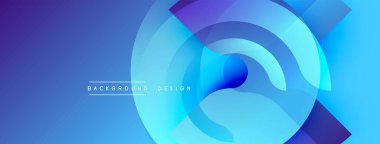 Soyut mavi tasarım katmanlı daireler, gradyanlar içerir. Modern estetik, arka planlar ve sunumlar için uygun. Düz geçişler dinamik görsel efekt yaratır.