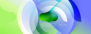 Soyut renkli katmanlar dinamik görsel efekt yaratır. Gradyan renkler harmanlanır, dairesel desenler oluşturulur, modern tasarım ögesi.