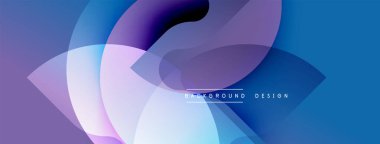 Soyut sıvı şekilleri örtüşür, parlak mavi ve mor renkler yaratır. Arkaplan ve sunumlar için modern tasarım ögesi.