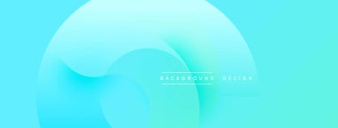 Soyut mavi arkaplan. Üst üste binen daireler yumuşak eğimler, modern tasarım elementleri yaratır. Minimalist estetik, temiz kompozisyon.