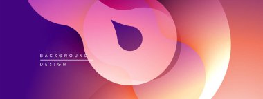 Soyut akışkan şekiller harmanlanarak, canlı bir arkaplan oluşturur. Yumuşak kıvrımlar hareketi, derinliği gösterir. Modern tasarım ögesi.