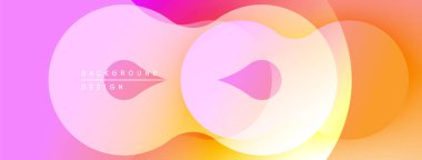 Soyut sıvı şekiller, canlı renklerin karışımı. Yumuşak gradyanlar modern arkaplan tasarımı yaratır. Minimalist estetik, pürüzsüz geçişler görünür..