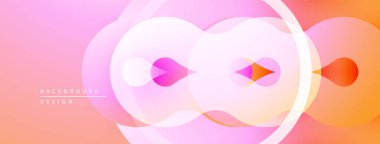 Soyut tasarım özellikleri üst üste biniyor. Yumuşak pembeler, portakallar değişim etkisi yaratır. Modern, minimalist estetik. Yumuşak geçişler görünür.