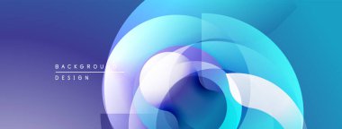 Soyut katmanlar dinamik görsel akış yaratır. Mavi, mor renkler harmanlanarak modern arka plan tasarımını oluşturuyor. Yumuşak eğimler derinlik sunar.