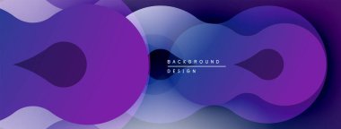 Soyut sıvı şekilleri, mor mavi gradyan. Arka planlar, afişler, sunumlar için modern tasarım unsuru. Minimalist estetik.