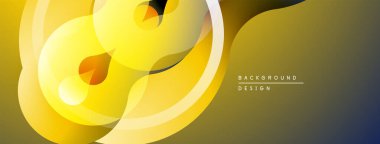 Soyut sarı tasarım akışkan şekiller, gradyanlar içerir. Modern, dinamik kompozisyon arka planlar ve sunumlar için uygun. Parlak, sıcak tonlar hakim.