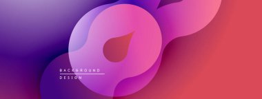 Soyut sıvı şekilleri, canlı gradyanlar. Mor, pembe, kırmızı renkler kusursuz bir şekilde harmanlanır. Arka planlar için modern tasarım ögesi.