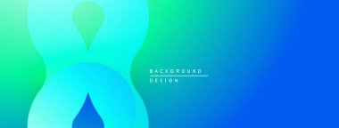 Soyut eğim arkaplanı. Yumuşak şekiller çakışıyor, akışkan görsel etki yaratıyor. Mavi, yeşil renkler kompozisyona hakim. Minimalist tasarım.