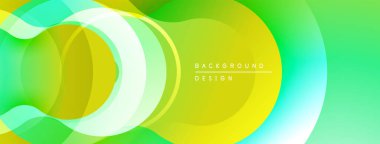 Soyut canlı katmanlar, akışkan şekiller. Yeşil, sarı renkler dinamik görsel efekt yaratır. Arka planlar için modern tasarım ögesi.