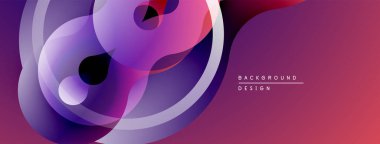 Soyut akışkan şekiller, canlı mor renkler, modern tasarım. Gradyan arka plan dinamik görsel efekt yaratır. Yumuşak geçişler, zarif kompozisyon..