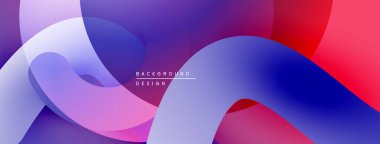 Soyut sıvı şekilleri örtüşür ve canlı renk değişimleri yaratır. Kırmızı, mor, mavi renkler kusursuz bir şekilde harmanlanır. Modern tasarım ögesi.