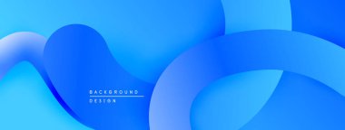 Soyut mavi dalgalar, pürüzsüz eğimler, modern tasarım. Arkaplan dalgalı şekiller, canlı renk şeması. Minimalist estetik.