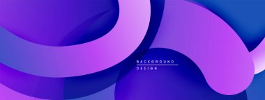 Soyut sıvı şekiller, canlı mor renkler, pürüzsüz gradyanlar. Dijital projeler ve sunumlar için modern tasarım ögesi.
