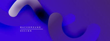 Soyut sıvı şekiller, canlı mor renkler, modern tasarım. Pürüzsüz gradyanlar dinamik görsel etki yaratır. Arkaplan ögesi.