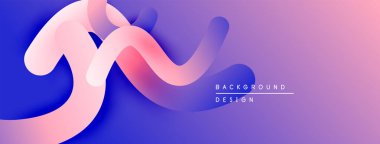 Soyut sıvı şekiller, canlı renklerin karışımı. Yumuşak gradyanlar modern arkaplan tasarımı yaratır. Mor, pembe renkler kompozisyona hakim..