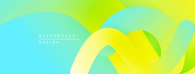 Soyut sıvı şekilleri, canlı gradyanlar. Turkuaz, sarı, limon dinamik arka plan tasarımı yaratır. Yumuşak kıvrımlar hareketi, enerjiyi gösterir.