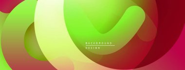 Soyut sıvı şekilleri, canlı gradyanlar. Yeşil, kırmızı renkler kompozisyona hakim. Arka planlar için modern tasarım ögesi.