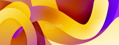 Soyut sıvı şekiller, canlı renklerin karışımı. Dinamik bileşim modern görsel etki yaratır. Yumuşak eğimler hareketi, enerjiyi gösterir.