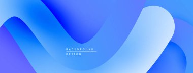 Soyut mavi dalgalar dinamik bir zemin oluşturur. Yumuşak eğimler derinliği, modern estetiği akla getiriyor. Mevcut en küçük metin.