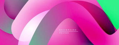 Soyut sıvı şekiller, canlı pembeler, yeşiller modern arka plan yaratır. Gradyan katmanlar dinamik görsel deneyim sunar.