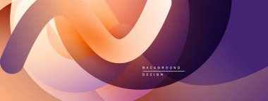 Soyut akışkan şekiller, sıcak renkler serin tonlara karışıyor. Gradyan tasarım dinamik görsel efekt yaratır. Modern estetik.