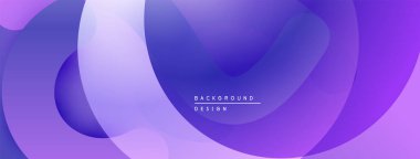 Soyut mor katmanlar çağdaş arkaplan oluşturur. Yumuşak eğimler derinliği, basitliği gösterir. Minimalist tasarım.