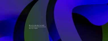 Soyut sıvı şekilleri, koyu maviler, yeşiller dinamik arkaplan oluşturur. Modern tasarım, pürüzsüz eğimler, zarif kompozisyon.